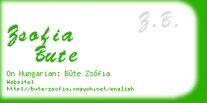 zsofia bute business card